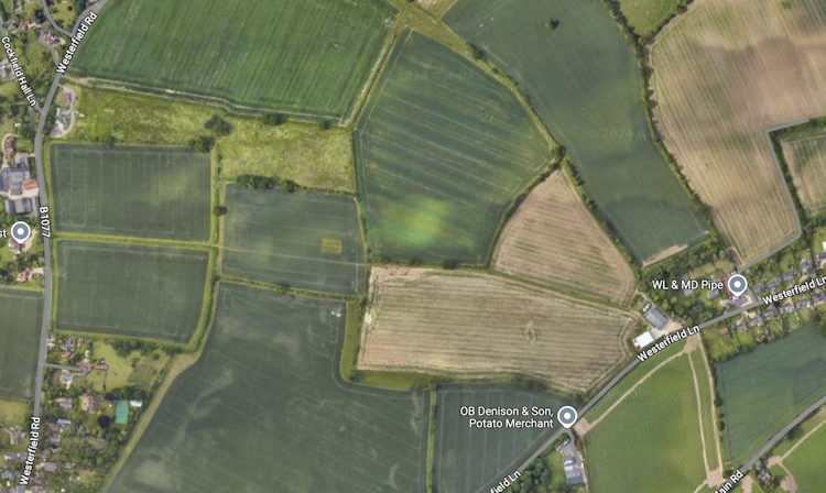 Location of the proposed quarry near Ipswich